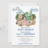 Kleines Dinosaurier-Party! Brüllen! Babyparty Einladung (Vorderseite)