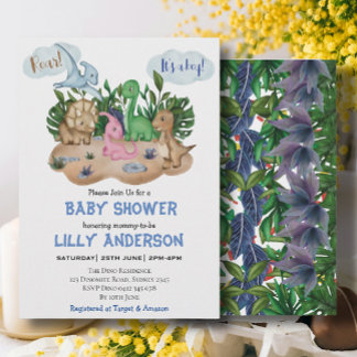 Kleines Dinosaurier-Party! Brüllen! Babyparty Einladung