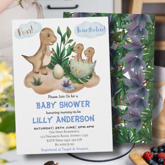 Kleines Dinosaurier-Party! Brüllen! Babyparty Einladung