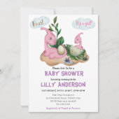 Kleines Dinosaurier-Party! Brüllen! Babyparty Einladung (Vorderseite)