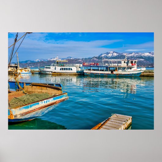 Kleines Dock in Batumi Poster (Vorne)