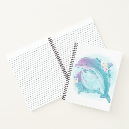 Kleines Dolphin Spiral Notebook Notizblock (Innenseite)