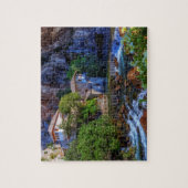 Kleines Dorf Blagaj auf Bunawasserfall, Bosnien Puzzle (Vertikal)