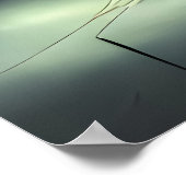 Kleines Dorf im Schnee | AI Art Poster (Ecke)