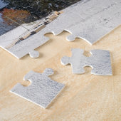 Kleines Dorf im Schnee in den Alpen im Winter Puzzle (Seite)