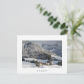 Kleines Dorf im Schnee in "Italien" Postkarte (Stehend Vorderseite)