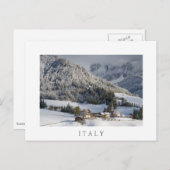 Kleines Dorf im Schnee in "Italien" Postkarte (Vorne/Hinten)