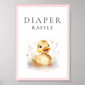 Kleines Duckling Baby Duckling Winddusche Windelwa Poster (Vorne)
