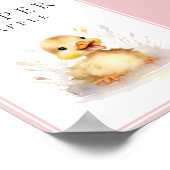 Kleines Duckling Baby Duckling Winddusche Windelwa Poster (Ecke)