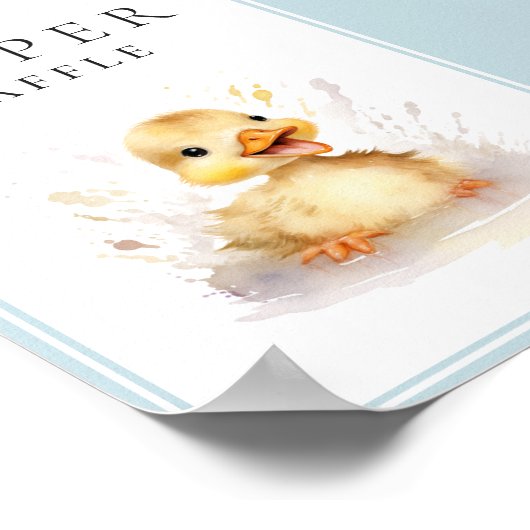 Kleines Duckling Baby Duckling Winddusche Windelwa Poster (Ecke)