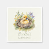 Kleines Duckling ist auf dem Weg Duckkissendusche Serviette (Vorderseite)