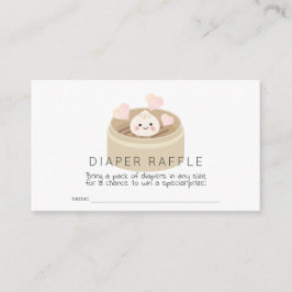 Kleines Dumpling Baby Duwer Diaper Raffle Ticket Begleitkarte
