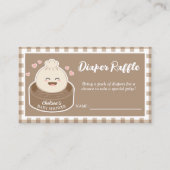 Kleines Dumpling Baby Duwer Diaper Raffle Ticket Begleitkarte (Vorderseite)