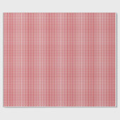 Kleines dunkelrotes und weißes Gingham-Packpapier Geschenkpapier (Flach)