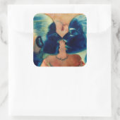 Kleines durchschnittliches 2007 quadratischer aufkleber (Tasche)