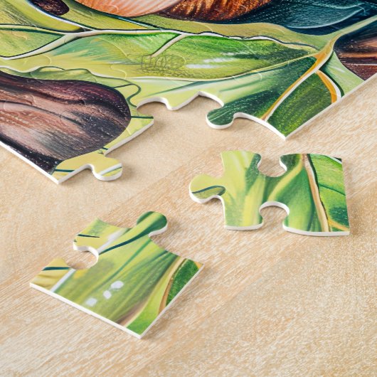 Kleines Eichhörnchen im Eichenbaum Puzzle (Seite)