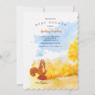 Kleines Eichhörnchen in der Woods Baby Dusche Einladung