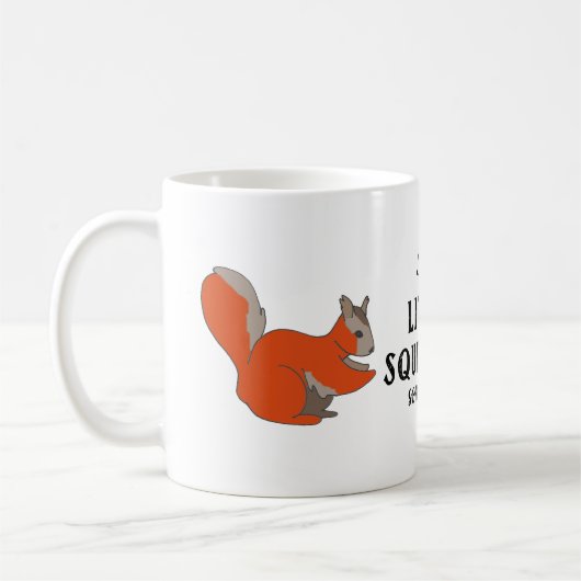 Kleines Eichhörnchen manchmal Kaffeetasse (Links)