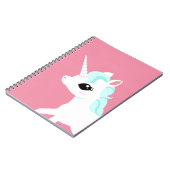 Kleines Einhorn mit blauer Notizblock (Linke Seite)