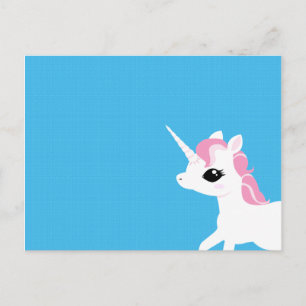 Kleines Einhorn mit rosa Mähne Postkarte
