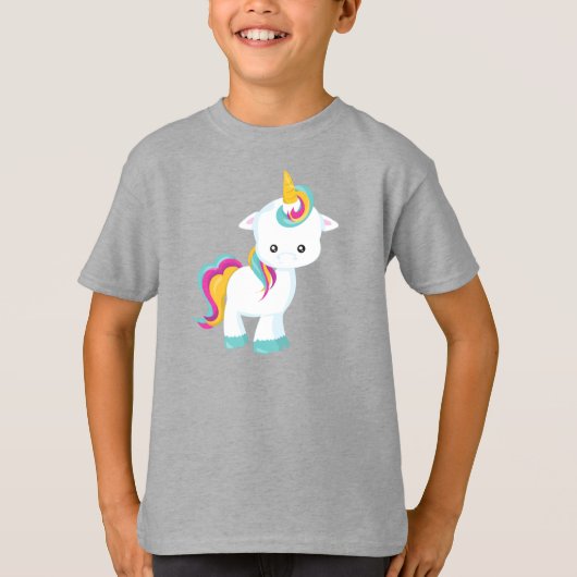 Kleines Einhorn, Niedliches Einhorn, magisches Ein T-Shirt (Vorderseite)