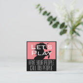 Kleines Einhorn Quadratische Visitenkarte (Stehend Vorderseite)