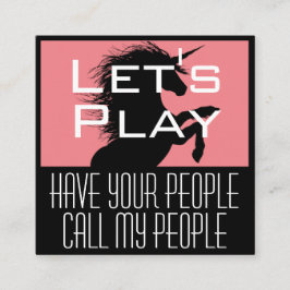 Kleines Einhorn Quadratische Visitenkarte