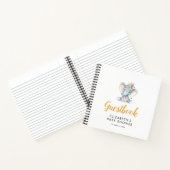 kleines Elefant lila Flora Babyduschenbuch Notizblock (Innenseite)