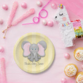 Kleines Elefant Yellow Baby Dusche Party Pappteller (Party)