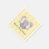 Kleines Elefant Yellow Baby Dusche Party Serviette (Ecke)