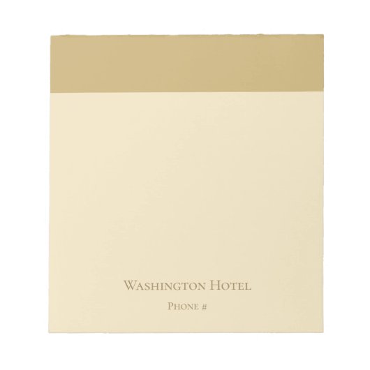 Kleines elegantes goldenes Notepad Notizblock (Vorderseite)