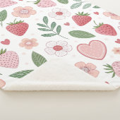 Kleines Erdbeermuster Sherpa Blanket Sherpadecke (3/4)