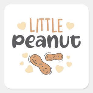 Kleines Erdnussbaby Quadratischer Aufkleber