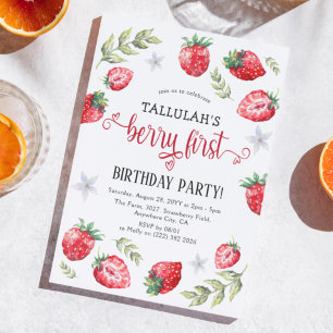 Kleines Erster Beeriger Geburtstag! Einladung