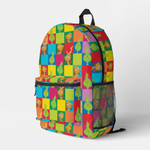 Kleines, farbiges Farbblockmuster Bedruckter Rucksack