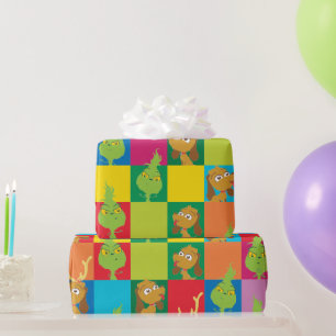 Kleines, farbiges Farbblockmuster Geschenkpapier