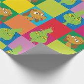 Kleines, farbiges Farbblockmuster Geschenkpapier (Ecke)