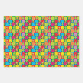 Kleines, farbiges Farbblockmuster Geschenkpapier Set (Vorderseite 3)