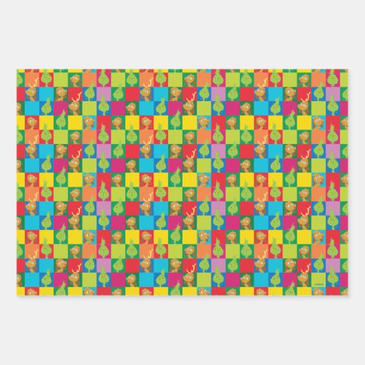 Kleines, farbiges Farbblockmuster Geschenkpapier Set (Vorderseite 3)