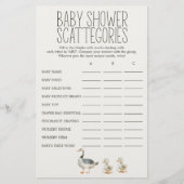 Kleines Farm Kinderzimmer Baby Shower Scattegories Flyer (Vorne)