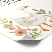 Kleines Farm Kinderzimmer Baby Shower-Spielzeichen Poster (Ecke)