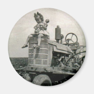 Kleines Farmmädchen-Magnet Magnet