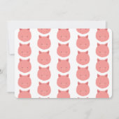 Kleines Ferkel, das ein Tier zum ersten Geburtstag Einladung (Rückseite)