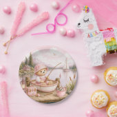 Kleines Fischer Mädchen Papierplatten-Design Pappteller (Party)