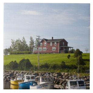 Kleines Fischerdorf in der Nähe von Grande-Rivier Fliese