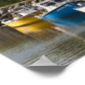 Kleines Fischerdorf in der Nähe von Grande-Riviere Poster (Ecke)