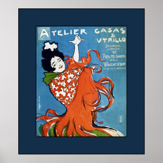 Kleines Flamenco-Festival~Vincent D'Indy~Barcelona Poster (Vorne)