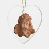 KLEINES FLORENTINANGEL HERZMONOGRAMM KERAMIKORNAMENT (Links)