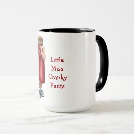 Kleines Fräulein Cranky Pants: Schmollendes Tasse (VorderseiteRechts)