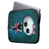Kleines Fräulein Death - Halloween-Schönheit Laptopschutzhülle (Vorderseite Links)